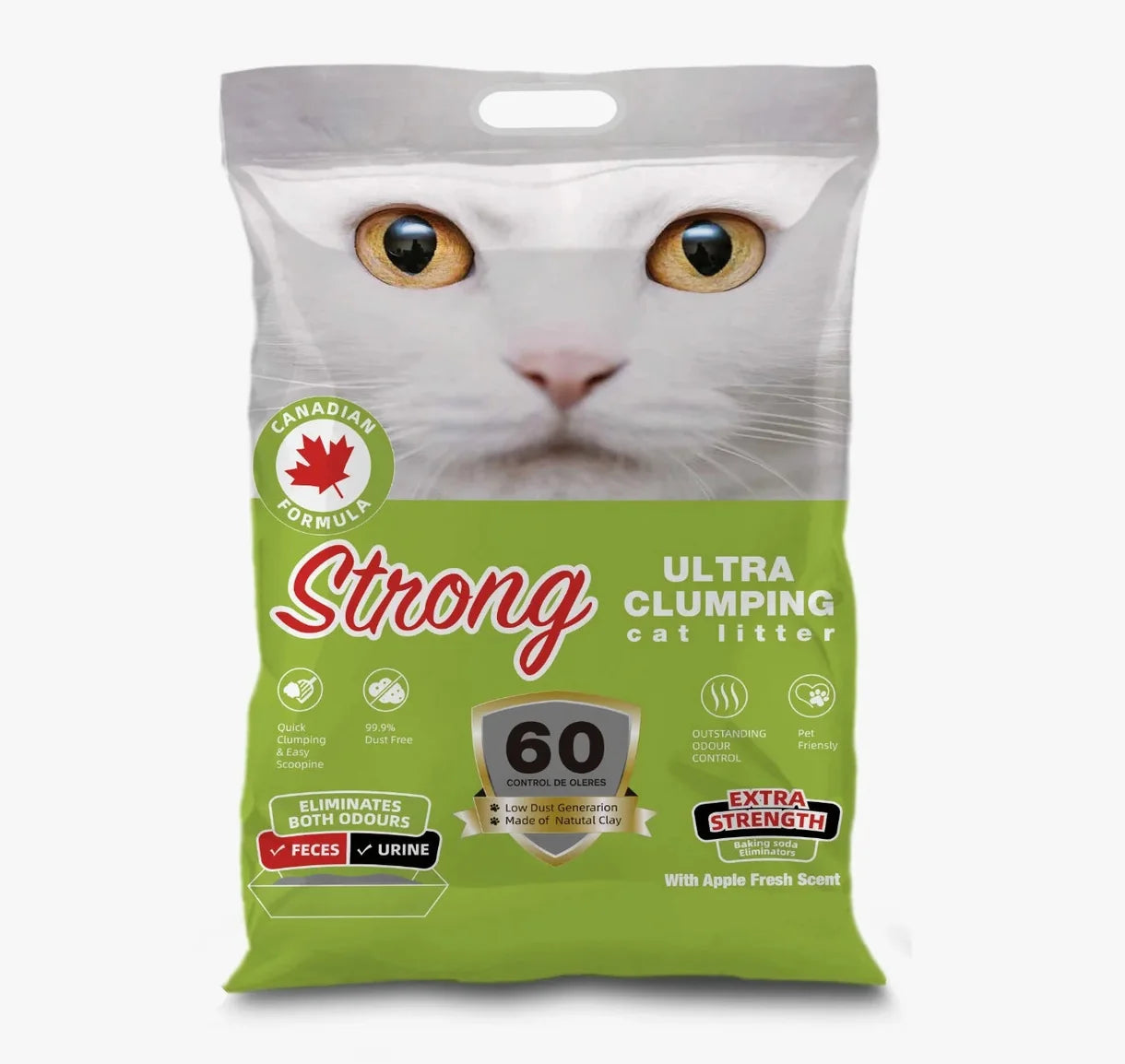 STRONG Ultra Clumping CAT LITTER 25L- Apple