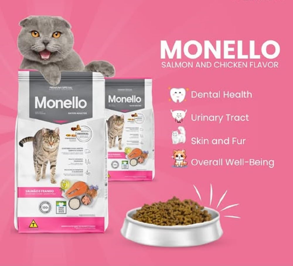 Monello Chicken And Salmon Cat Food - 15kg