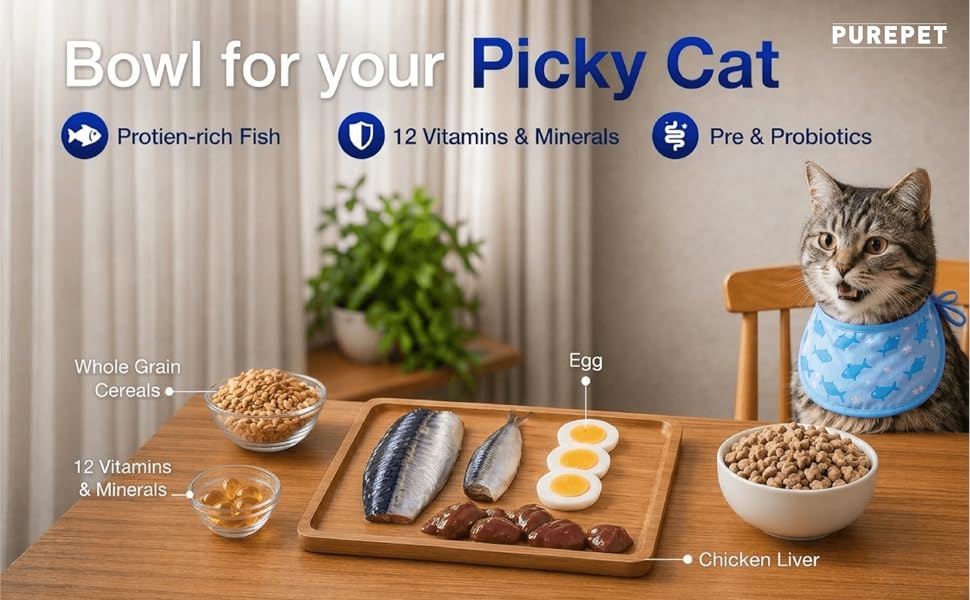 Purepet Adult Dry Cat Food, Ocean Fish, 3 Kg