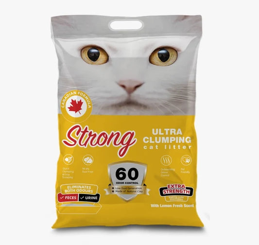 STRONG Ultra Clumping CAT LITTER 25L- Lemon