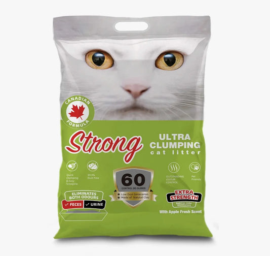 STRONG Ultra Clumping CAT LITTER 25L- Apple