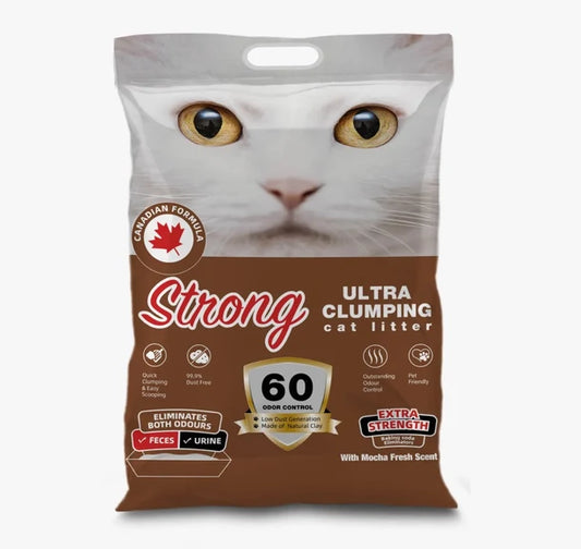 STRONG Ultra Clumping CAT LITTER 25L- Mocha