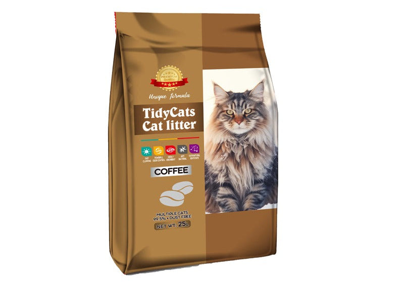 Tidy Cats Bentonite Clumping Cat Litter- Coffee- 25L
