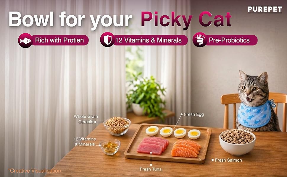 Purepet Adult Dry Cat Food, Tuna &amp; Salmon, 3 Kg